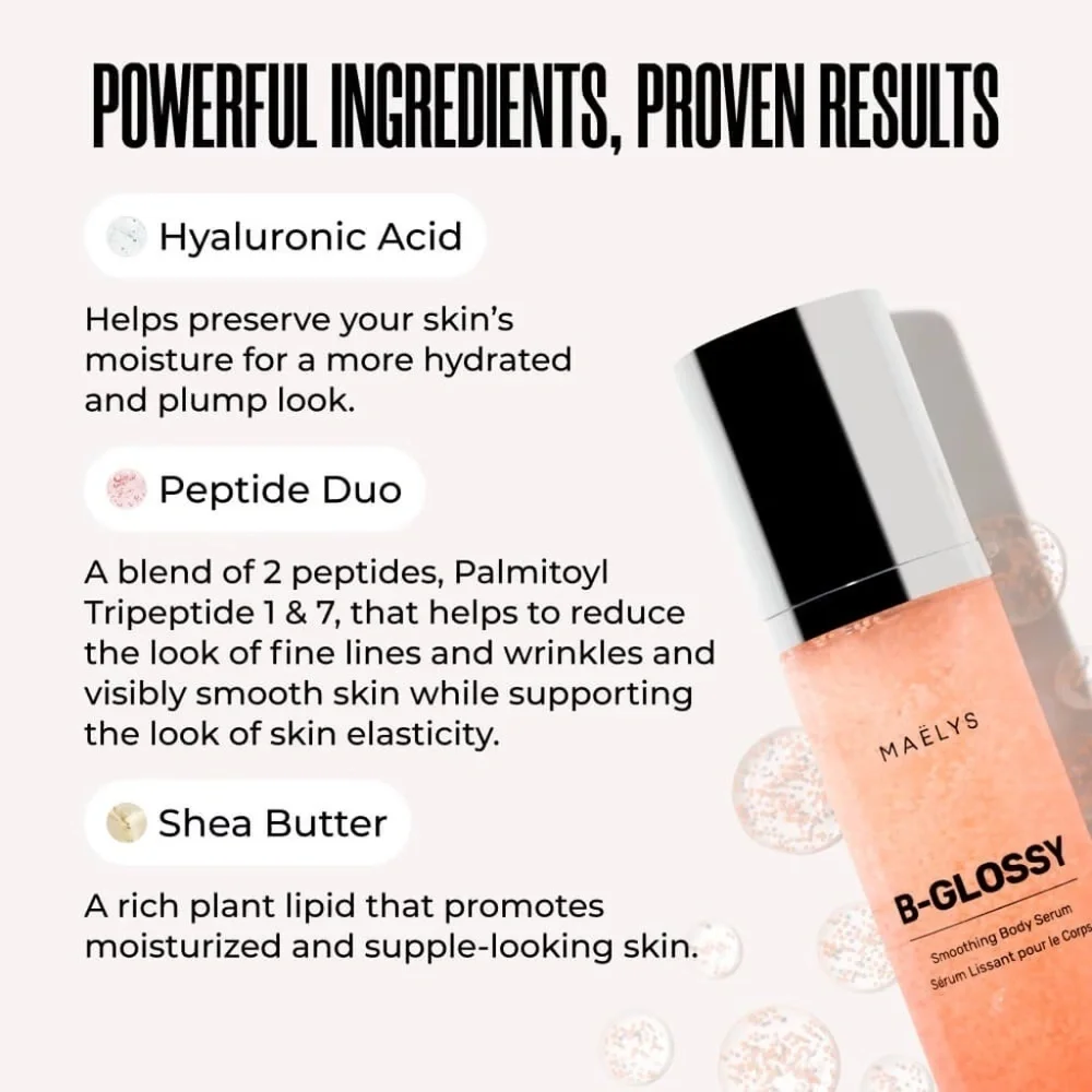 NIB | Maelys | B-GLOSSY | Smoothing Body Serum with Peptides + Hyaluronic Acid